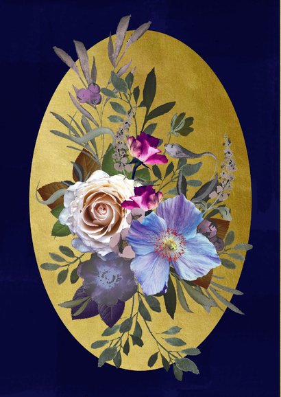 blauwe bloemen boeket